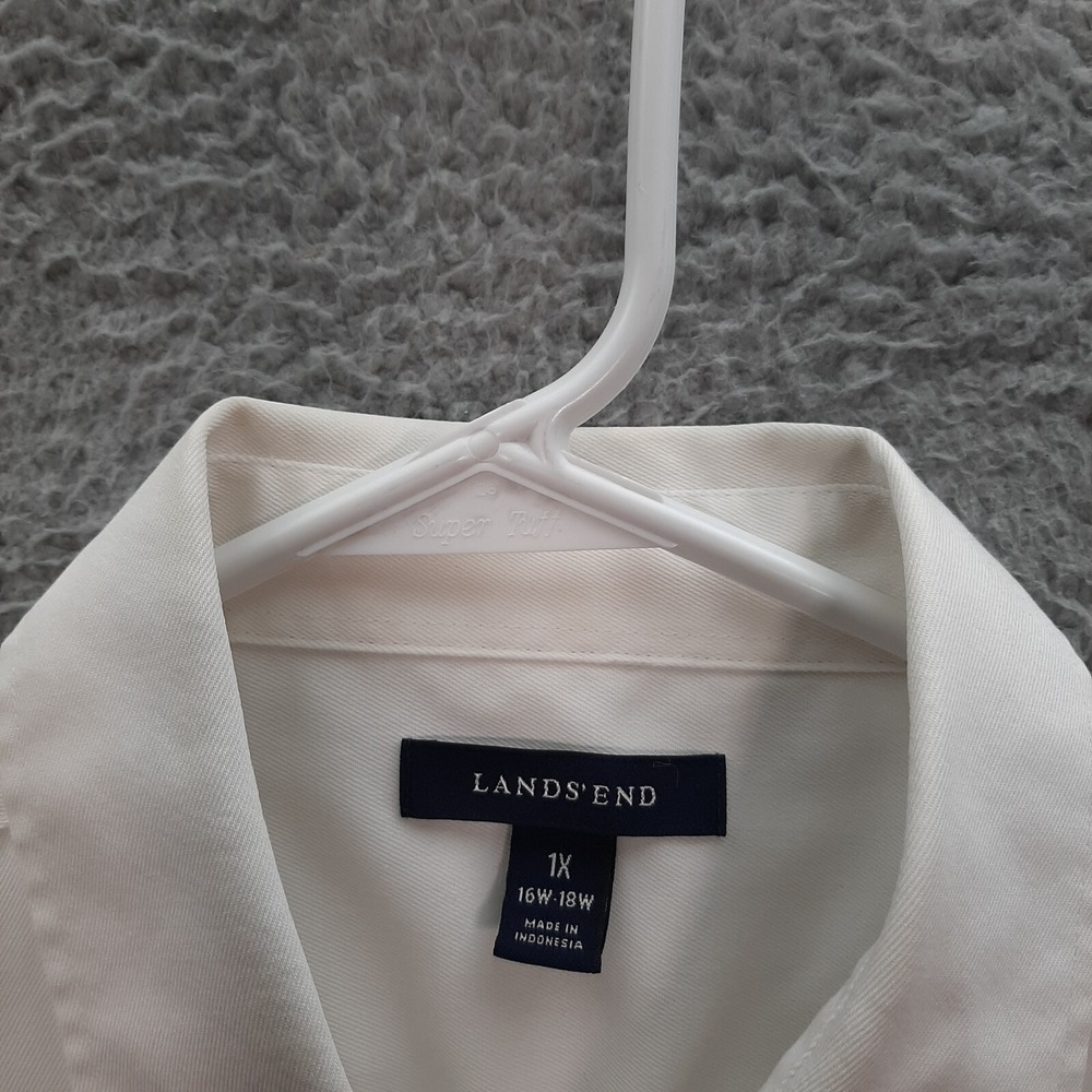 Kwik Star Shirt Womens 1X White Replacement Employee Uniform Workwear Button Up - Picture 7 of 8